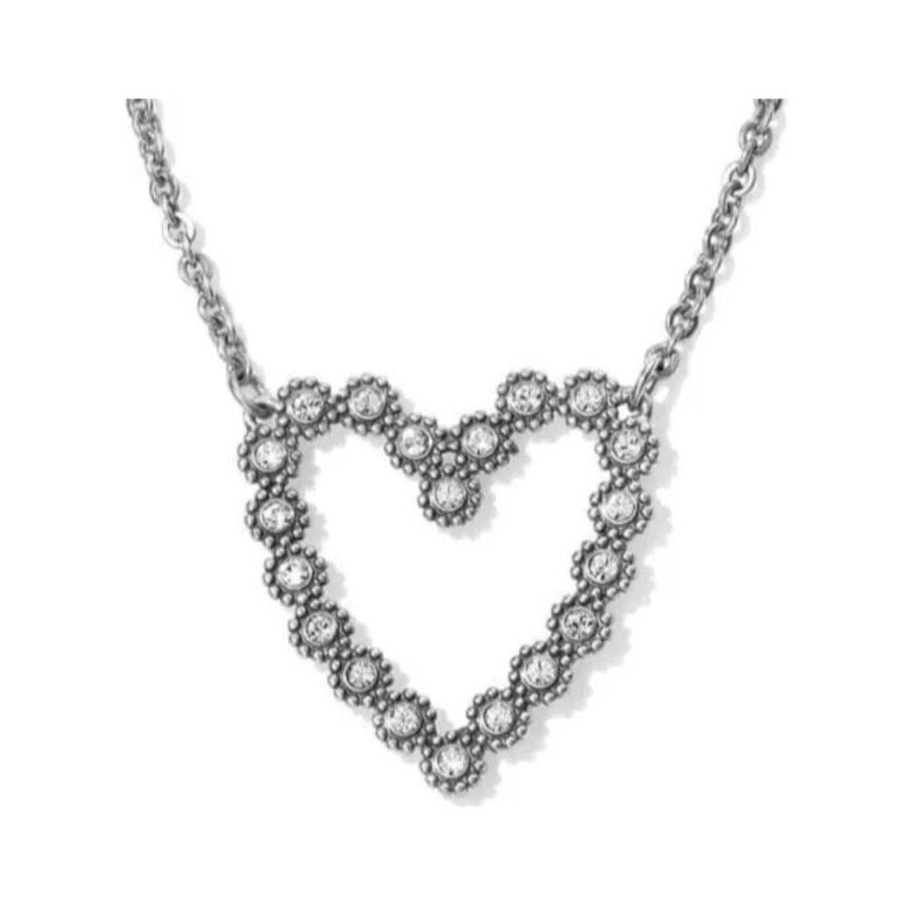 Elegant Silver Heart Necklace